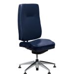 Chaise de réunion King Edgard en cuir gea marin