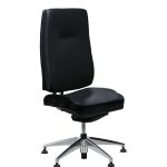 Chaise de réunion King Edgard en cuir gea noir
