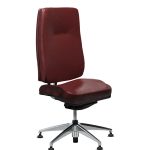 Chaise de réunion King Edgard en cuir gean cognac