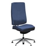 Chaise de réunion King Edgard en tissu cura bleu