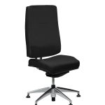 Chaise de réunion King Edgard en tissu cura noir