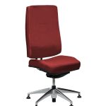 Chaise de réunion King Edgard en tissu cura rouge