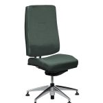 Chaise de réunion King Edgard en tissu cura vert
