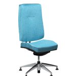 Chaise de réunion King Edgard en tissu hallingdal bleu
