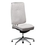 Chaise de réunion King Edgard en tissu hallingdal gris clair