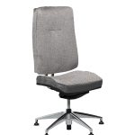 Chaise de réunion King Edgard en tissu hallingdal gris foncé