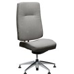 Chaise de réunion King Edgard en tissu steelcut trio gris
