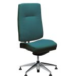 Chaise de réunion King Edgard en tissu steelcut trio vert