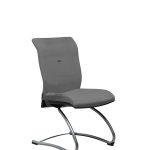 Chaise visiteur en laine steelcut trio trois noir Strong Auguste piètement luge