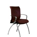 Chaise visiteur cuir gea cognac Strong Auguste 4 pieds