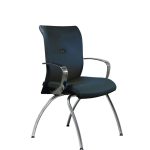 Chaise visiteur cuir gea marine Strong Auguste 4 pieds