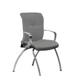 Chaise visiteur en laine Steelcut Trio Trois Gris Strong Auguste 4 pieds