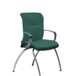 Chaise visiteur en laine Steelcut Trio Trois Vert Strong Auguste 4 pieds