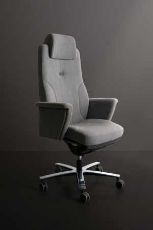 Voici une jolie photo d'un fauteuil de bureau de direction 24/24 ton sur ton gris