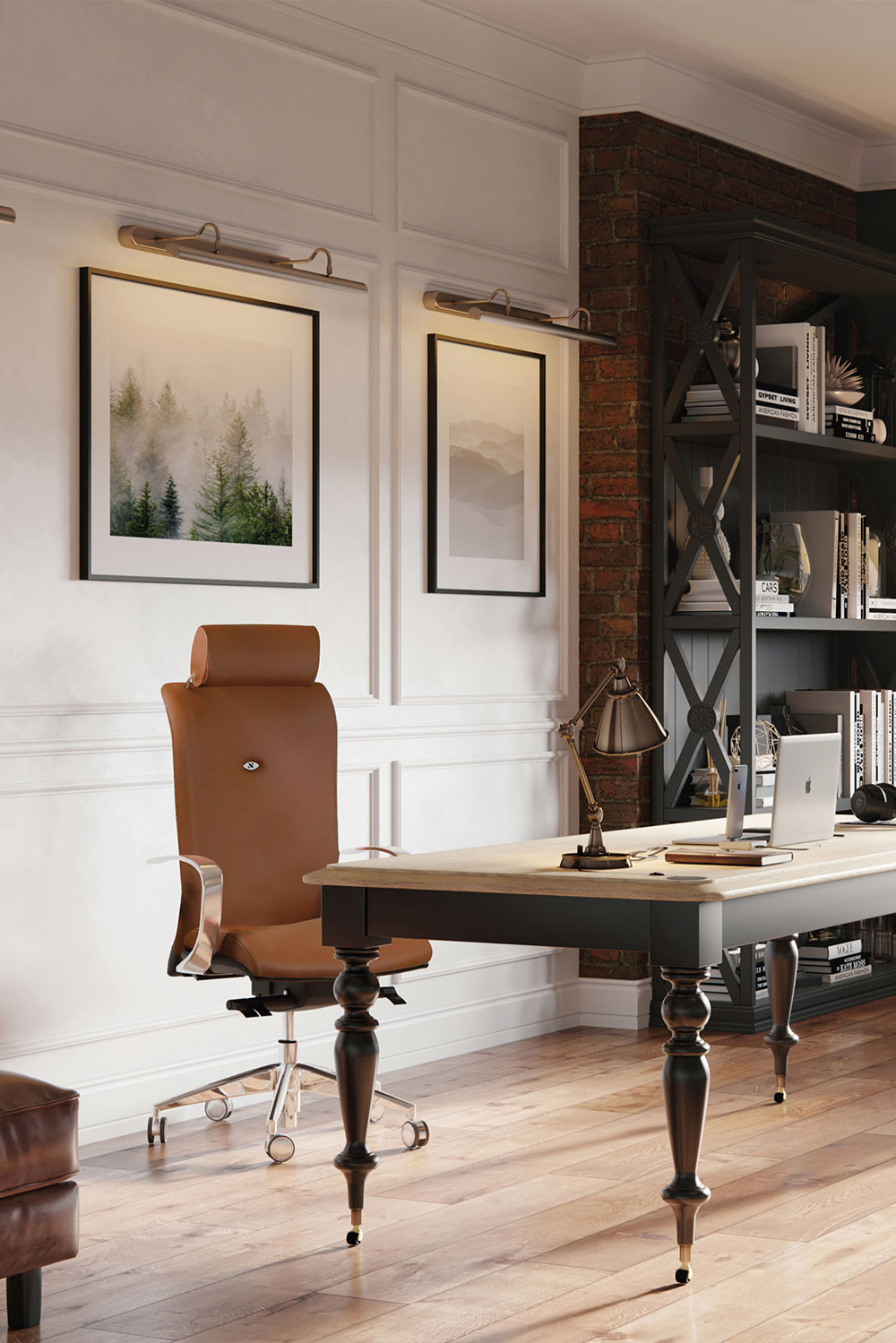 Fauteuil de direction ergonomique Strong Auguste + en cuir, made in France de chez Navailles. Adapté à tous types de bureau, fauteuil de grande qualité avec accoudoirs fixes