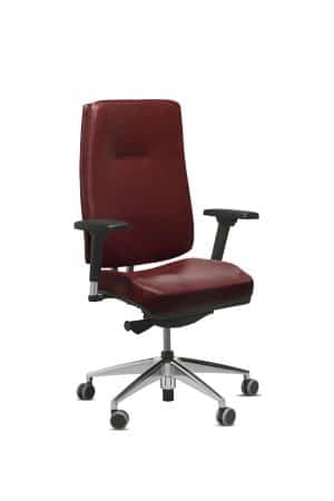 Fauteuil de bureau cuir gea rouge navailles