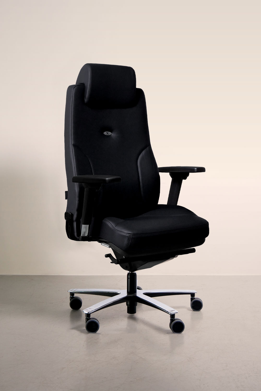 Fauteuil de bureau Lead Ernest en Cuir de trois quarts NAVAILLES