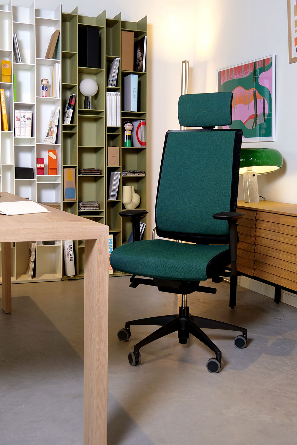 Fauteuil de bureau ergonomique fabriqué en France en tissu steelcut trio 3 Great Marcel Garni
