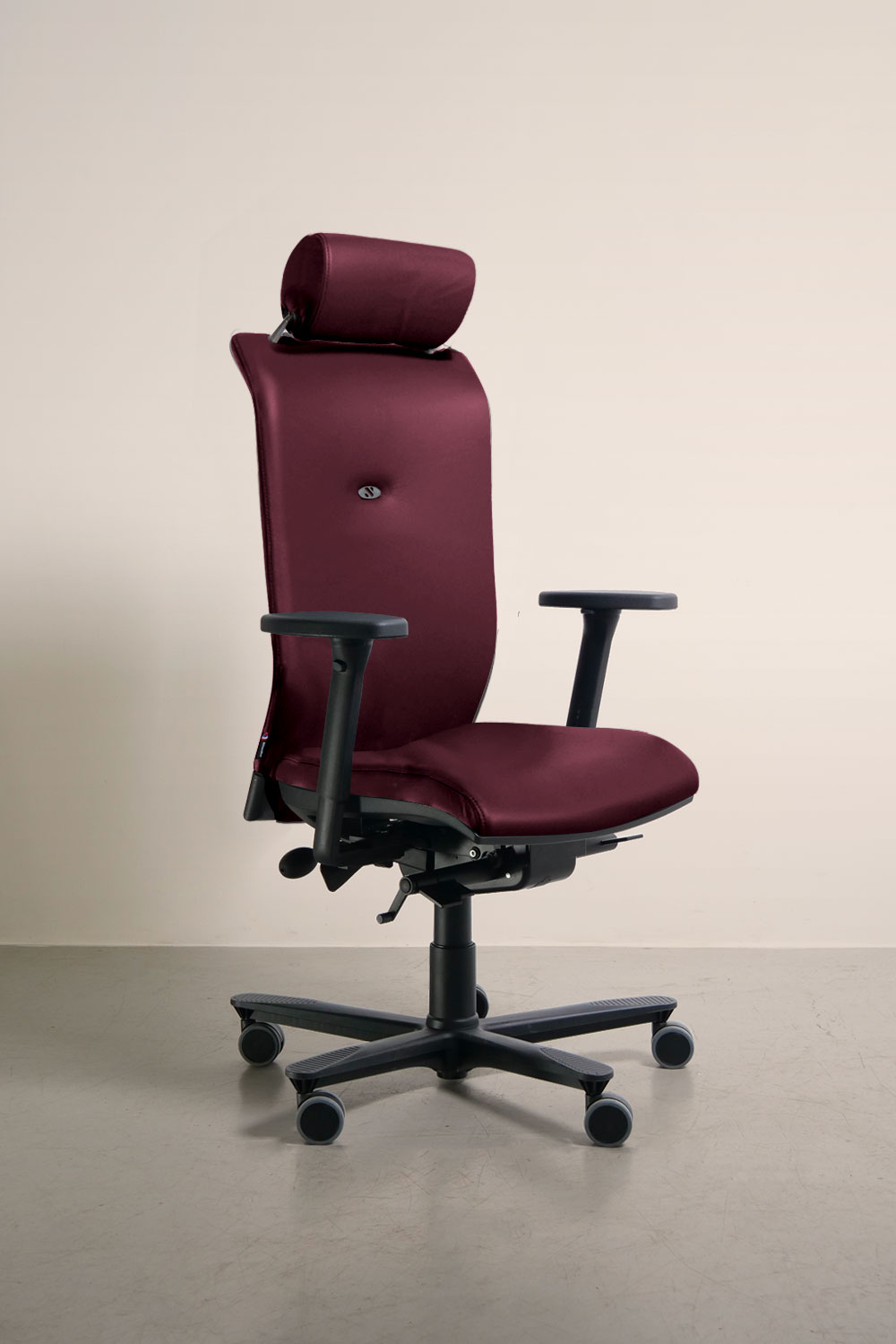 Fauteuil de bureau Strong Auguste en Cuir de trois quarts NAVAILLES