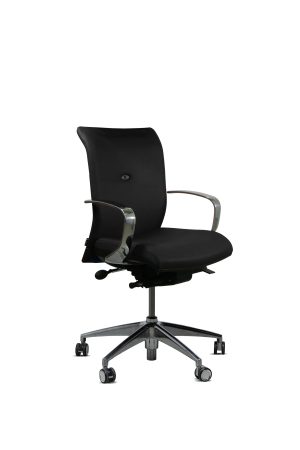 Fauteuil de bureau de direction minimaliste en cuir gea noir