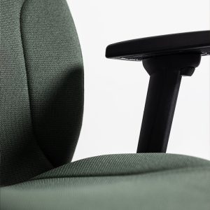 photo du fauteuil de bureau ergonomique Lead Ernest 24/24 en tissu cura vert