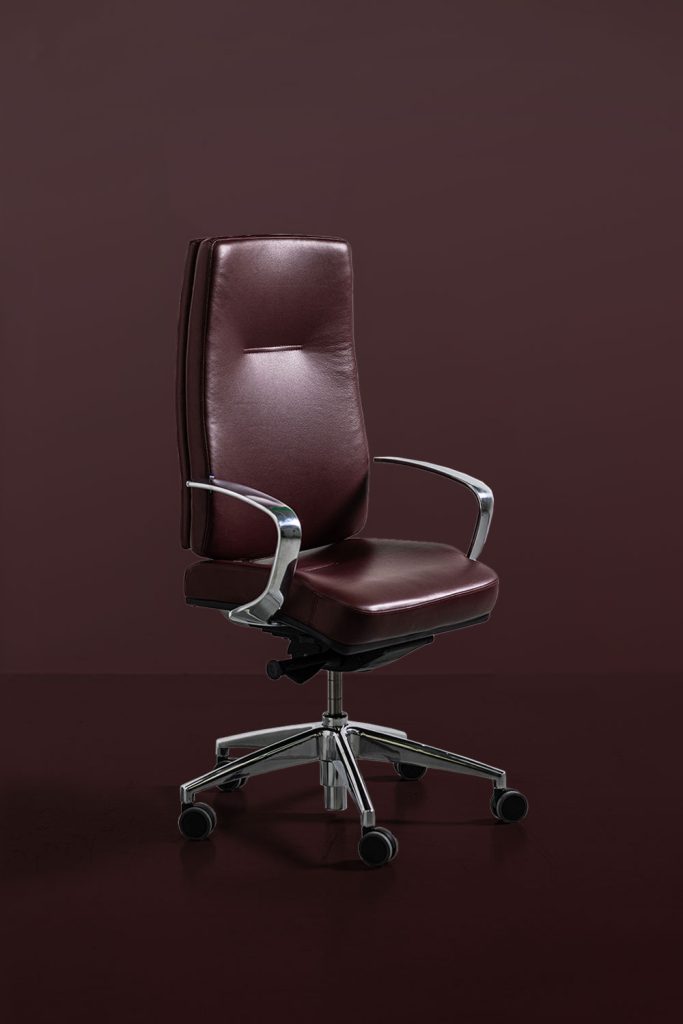 Voici une photo de notre fauteuil de direction made in France et haut de gamme de chez Navailles, le King Edgard en cuir GEA