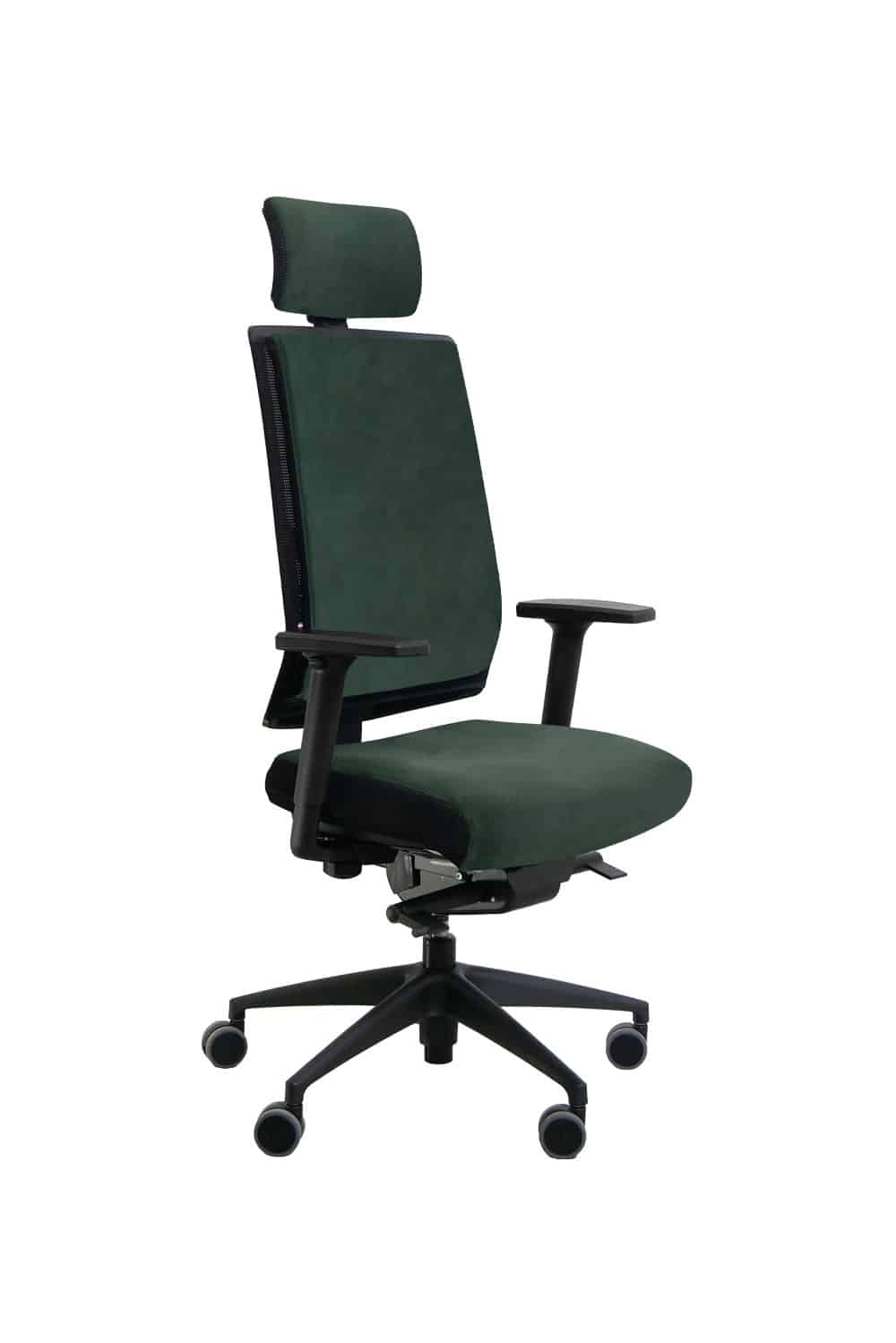 fauteuil de bureau ergonomique avec appui tete great marcel garni microfibre comfort plus vert- Navailles