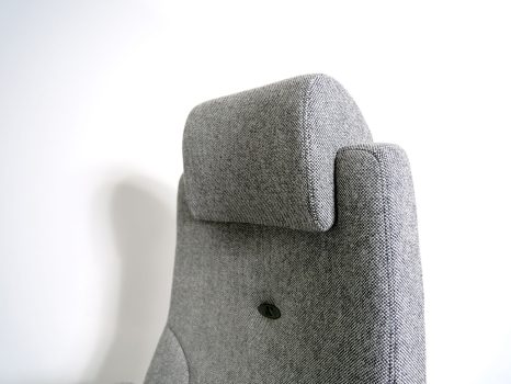 appuie tete reglable fauteuil de direction lead ernest plus en laine hallingdal noir