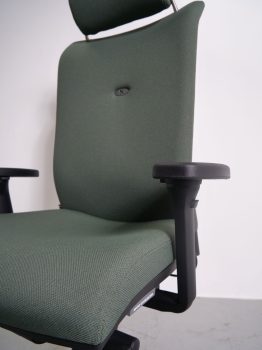 Fauteuil de bureau ergonomique en tissu cura vert Navailles