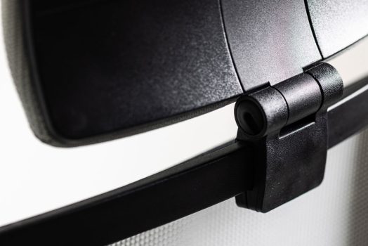 photo d'un appui-tête ergonomique noir vue de dos