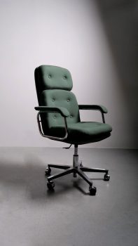 photo du fauteuil de bureau heritage 80 entier en tissu cura vert