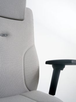 accoudoirs réglables fauteuil de bureau ergonomique lead ernest en tissu cura gris