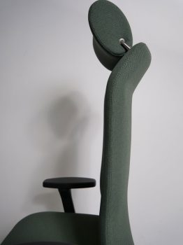 dossier profil fauteuil de bureau ergonomique strong auguste en tissu cura vert
