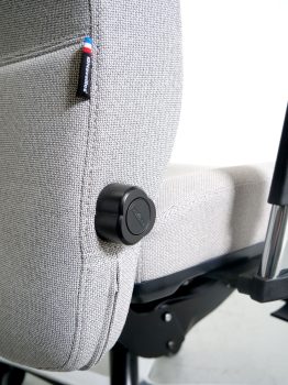 soutien lombaire réglable fauteuil de bureau ergonomique lead ernest en tissu cura gris