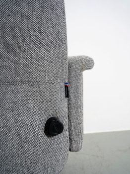 Soutien lombaire réglable fauteuil de direction en laine hallingdal noir