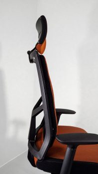 photo de profil du fauteuil ergonomique great marcel garni laine connect orange